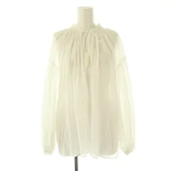 ミューズ ドゥーズィエム クラス MUSE de Deuxieme Classe 24SS SMOCK ギャザー プルオーバー ブラウス 長袖 F ホワイト /HK ■OS