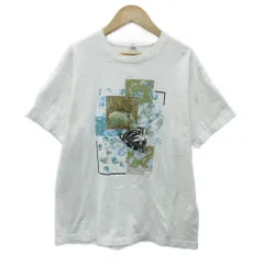 タケオキクチ TAKEO KIKUCHI Tシャツ カットソー 2 白 ホワイト グラフィックプリント 半袖 ラウンドネック /YS28 ■ECA001