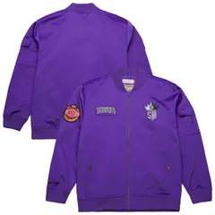 ミッチェルネス メンズ アウター ジャケット・ブルゾン サテン Mens Mitchell Ness Purple Sacramento Kings Hardwood Classics Nightsのサムネイル