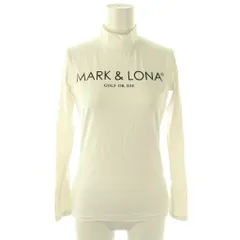 マーク＆ロナ MARK&LONA モックネックシャツ カットソー ストレッチ ロゴ 38 白 黒 /CX ■OS ■SHのサムネイル