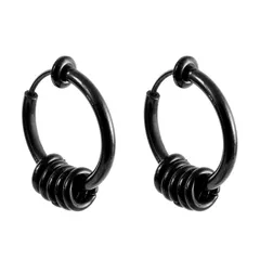 【在庫セール】ノンホールピアス イヤリング イヤーカフ レディース 5連リング メンズ 両耳セット フェイクピアス