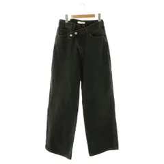 マウジー MOUSSY 24AW CROSS WAIST WIDE STRAIGHT デニムパンツ ジーンズ 2 黒 ブラック クロスウエスト ワイドシルエット 無地 /AZ