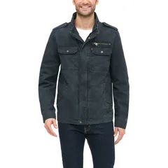 リーバイス メンズ アウター ジャケット・ブルゾン コットン Mens Levis Cotton Military Jacket Navy ネイビー