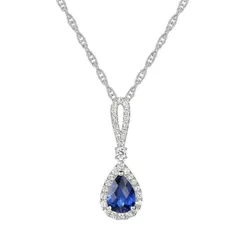 アンブランデッド レディース アクセサリー ネックレス・チョーカー・ペンダントトップ Unbranded Sterling Silver LabCreated Sapphire Pendant Sterling シルバー