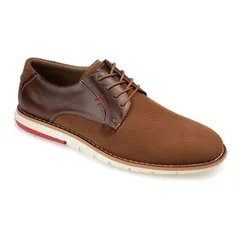 バンス メンズ シューズ オックスフォード ダービー Vance Co Murray Mens Casual Derby Shoes Brown ブラウン