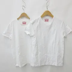 リーバイス Levi's Tシャツ カットソー 2枚セット 半袖 丸首 綿 白 ホワイト LL