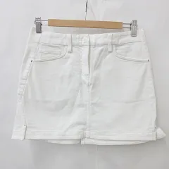 アディダス adidas スカート ゴルフ スポーツウェア ロゴ 綿 白 ホワイト S