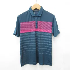 ナイキゴルフ NIKE GOLF ポロシャツ ゴルフ スポーツウェア 半袖 ボーダー 速乾 ピンク グリーン XL