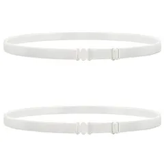 [DELUXEFOX] 制服 リボン エクステンダー (2本セット) 蝶ネクタイ延長 延長アジャスター 延長帯 延長ひも スクールリボン セーラー服 小物 女子 JK リボン ホワイト (差し込み型+フック型)