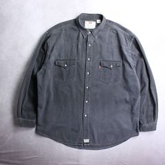 希少サイズ】リーバイス ブラックデニムシャツ ハルキの古着 - メルカリ