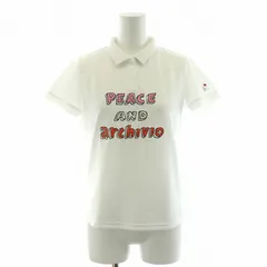 アルチビオ archivio ポロシャツ 半袖 ロゴ ゴルフウェア 36 S 白 ホワイト A959213 /DK ■PN