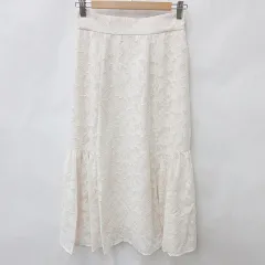 プロポーション ボディドレッシング PROPORTION BODY DRESSING スカート フレアスカート ロング 総柄 花柄 ジャガード アイボリー ホワイト M