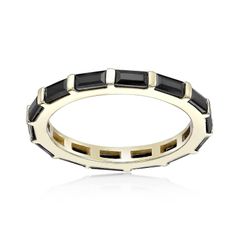 eden] K10 ブラックスピネル スクエアパヴェ エタニティ リング - メルカリ