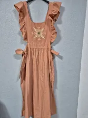 コーラル 刺繍 フリル コットン ジャケット アウター スカート Free!