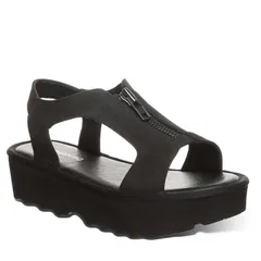 ベアパウ レディース シューズ サンダル プラットフォーム Bearpaw Venice Womens Zipper Platform Sandals Black ブラックのサムネイル
