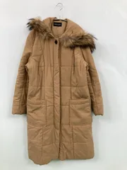 Albaro Tarfe ダウンジャケット/コート 9AR ベージュ 無地 キルティング フードあり ボタン留め ジップアップ