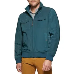 ドッカーズ メンズ アウター ジャケット・ブルゾン Mens DockersR 2Pocket Bomber Jacket Forest フォレストのサムネイル