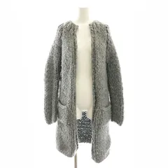 ココジオ COCOGIO ケーブル編みニットカーディガン 羽織り ウール混 モヘヤ混 グレー /KO ■OS