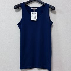 新品タグ付】マドモアゼルノンノン 刺繍 タンクトップ パパス 紺