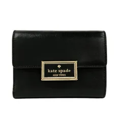 Kate spade(ケイトスペード) 3つ折り財布美品  リーガン ミディアム フラップ ウォレット KA599 黒 レザー