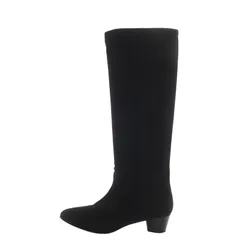 ファビオルスコーニ FABIO RUSCONI スエード ロングブーツ ヒール 36 23-23.5cm 黒