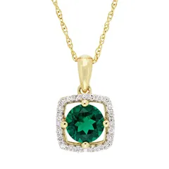 ステラ グレース レディース アクセサリー ネックレス・チョーカー・ペンダントトップ Stella Grace 10K Gold Gemstone 110 ctW Diamond Frame Pendのサムネイル