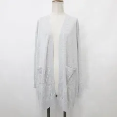カーディガン 長袖 大きいサイズ グレー 6L
