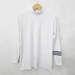 アディダス adidas テーラーメイド シャツ インナーシャツ ゴルフ スポーツウェア 長袖 ハイネック ライン 白 ホワイト L
