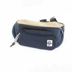チャムス CHUMS ウエストバッグ ウエストポーチ ワッペン ベージュ ネイビー 紺 