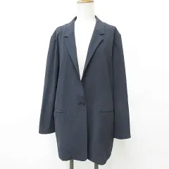テーラードジャケット シングル 1B 大きいサイズ 紺 ネイビー 3L サンプル品
