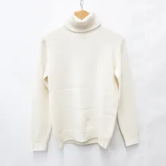 SSEINSE セーター ニット タートルネック 長袖 刺繍 ウール混 ホワイト クリーム 白 M