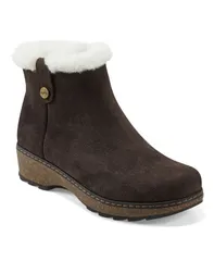 アース レディース シューズ ブーツ・レインブーツ スエード ブーツ Earth Womens Kim Cozy Suede Cold Weather Booties Dark Brown Suedeのサムネイル