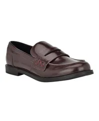 カルバンクライン レディース シューズ スリッポン・ローファー ローファー Calvin Klein Womens Farrel SlipOn Penny Loafers Dark Red レッドのサムネイル