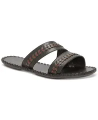 ラッキーブランド レディース シューズ サンダル Lucky Brand Womens Zanora Double Band Flat Sandals BlackArray Leather ブラックのサムネイル