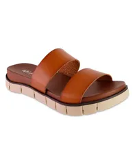 ミア レディース シューズ サンダル MIA Womens Elori SlipOn Sandals Cognac Leatherのサムネイル