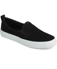 スペリー レディース シューズ スニーカー Sperry Womens Crest Twin Gore Perforated Slip On Sneakers Black ブラックのサムネイル
