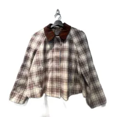 ザラ ZARA ジップアップジャケット チェック XS ベージュ ■FY