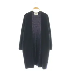 B&Y ユナイテッドアローズ BEAUTY&YOUTH ビューティー&ユース カシミヤ混 ロングニットカーディガン リブ ネイビー /CX ■OS