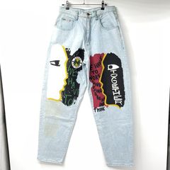 赤 クロスカラーズ デニムパンツ 90s初期 CROSS COLOURS 32 - メルカリ