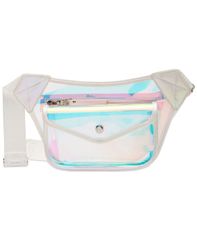 [무료 배송] 스티브 마덴 여성 벨트 액세서리 Womens Iridescent Clear Jelly Belt Bag Iridescent