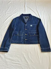 90s RRL ダブルアールエル デニムジャケット 三ツ星タグ ショート丈 短丈 ブルー L表記