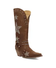 ディンゴ レディース シューズ ブーツ・レインブーツ スエード レザー Dingo Womens Lucky Starsuede Leather Boot Brown ブラウン