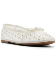 アルド レディース シューズ スリッポン・ローファー ALDO Womens Aurabella SlipOn Ballerina Flats White Mesh ホワイトのサムネイル