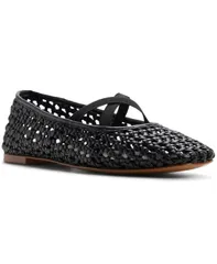 アルド レディース シューズ スリッポン・ローファー ALDO Womens Cornelia SlipOn Ballet Flats Black Woven ブラックのサムネイル