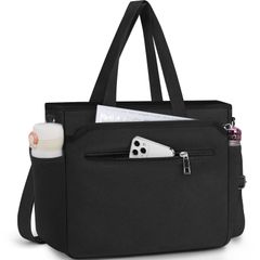 【新品上架】通勤 側背包 帆布 輕量 女士 黑色 女士 帆布托特包 通學旅行 潑水 男士 男士 藏青色 肩背包 斜背包 a4收納 帆布 大容量 托特包