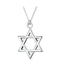 ブリング レディース アクセサリー ネックレス・チョーカー・ペンダントトップ レース Bling Jewelry Classic Star of David Pendant Necklace in Sterling Silver tone シルバー