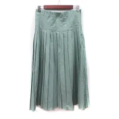 ザラ ZARA プリーツスカート ロング 緑 カーキ /YI