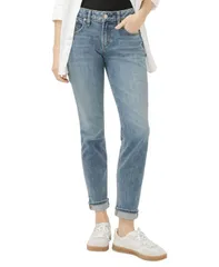 シルバー ジーンズ レディース ボトムス デニムパンツ Silver Jeans Co Womens Boyfriend Mid Rise Slim Leg Jeans Hartのサムネイル