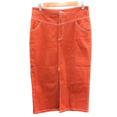 ザラ ZARA タイトスカート ミモレ ロング M 茶 ブラウン /AU