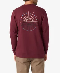 オニール メンズ アウター パーカー・スウェット シャツ ONeill Mens Timeout Crew Sweatshirt Burgundy バーガンディのサムネイル